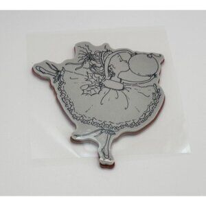 Rubber Stamp Ballerina With Balloon Design For Crafting & Card Making